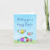 vliegende paaseieren feestdagen kaart (Voorkant)