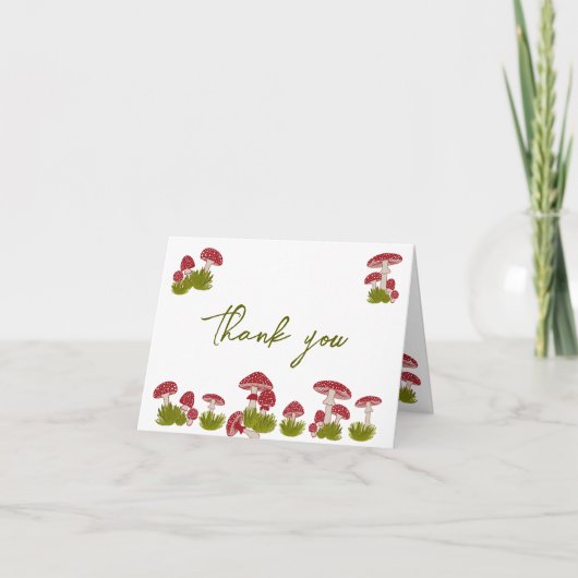 Vliegende paddenstoelen Goblincore Garden Baby sho Bedankkaart (Voorkant)
