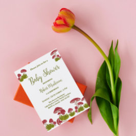 Vliegende paddenstoelen Goblincore Green Baby show Kaart