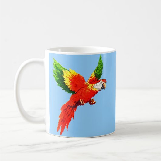 vliegende papegaai koffiemok (Links)