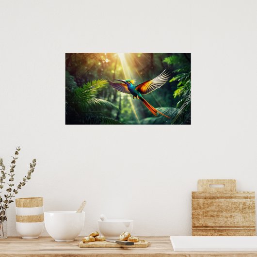 Vliegende paradijsvogel - Art Print (Keuken)