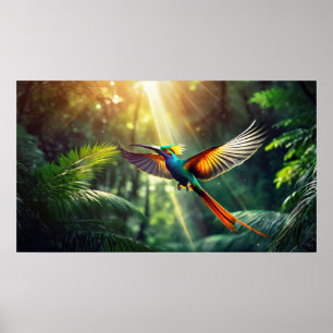 Vliegende paradijsvogel - Art Print
