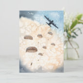 Vliegende paratroopers springen van het Vliegtuig  (Staand voorkant)