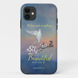 Vliegende Parkiet en Aanmoedigende Verse Case-Mate iPhone Case
