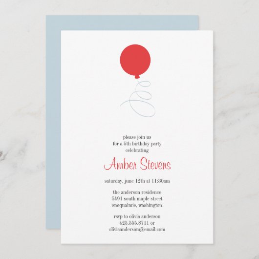 Vliegende partij kaart (Voorkant / Achterkant)