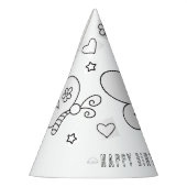 Vliegende partij - Kleur uw eigen partijgenoot Pet Feesthoedjes (Links)