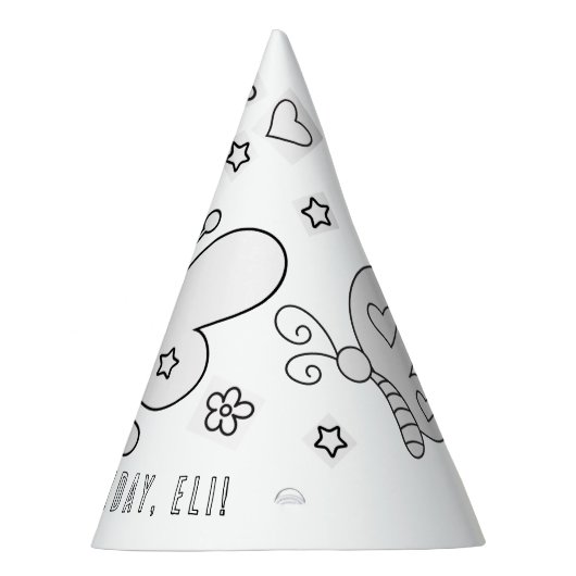 Vliegende partij - Kleur uw eigen partijgenoot Pet Feesthoedjes (Rechts)