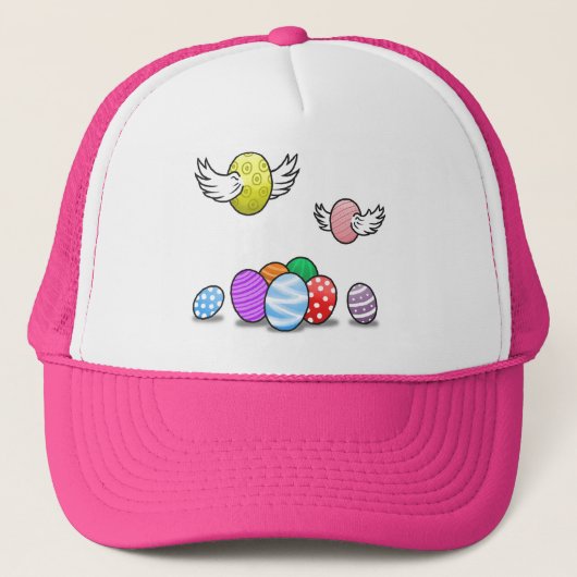 Vliegende Pasen Eieren Trucker Pet (Voorkant)