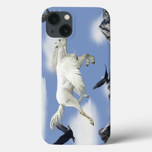 Vliegende Pegasus, bergen en Eagles Fantasy Art Case-Mate iPhone Case (Achterkant)