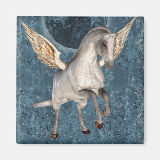 Vliegende Pegasus Fantasy Magnet (Voorkant)