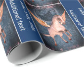 Vliegende Pegasus Paard Fantasy Kunst Gepersonalis Cadeaupapier (Rol Hoek)