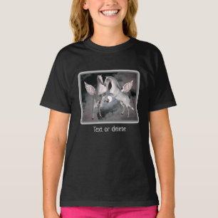 Vliegende Pegasus Paarden Fantasy Art, gepersonali T-shirt