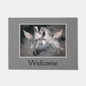Vliegende Pegasus Paarden Welkom Deurmat (Voorkant)