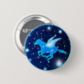 Vliegende Pegasus Ronde Button 5,7 Cm (Voorkant /achterkant)