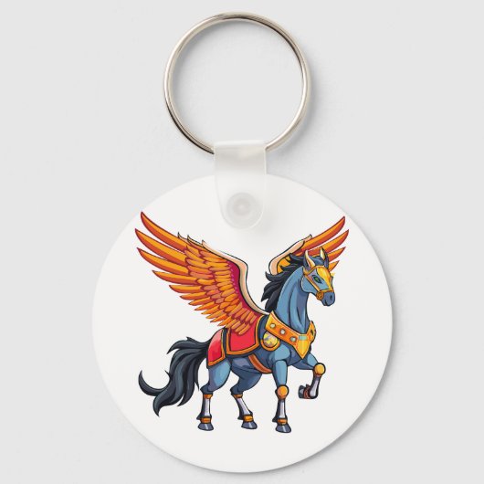 Vliegende pegasus sleutelhanger (Voorkant)