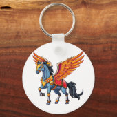 Vliegende pegasus sleutelhanger (Achterkant)