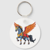 Vliegende pegasus sleutelhanger (Achterkant)