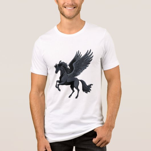 Vliegende pegasus Tri-Blend shirt (Voorkant)