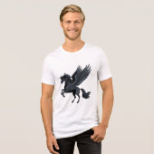 Vliegende pegasus Tri-Blend shirt (Voorkant volledig)
