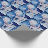 Vliegende Pegasus Unicorn Waterfall Cadeaupapier (Hoek)