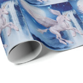 Vliegende Pegasus Unicorn Waterfall Cadeaupapier (Rol Hoek)