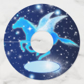 Vliegende Pegasus Wijnglaslabel (Voorkant)
