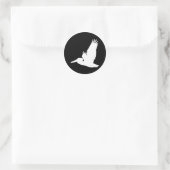 Vliegende Pelikaan Ronde Sticker (Tas)