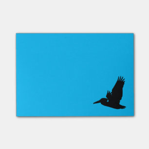 Vliegende Pelikaan Silhouet Sky Blue Post-it® Notes