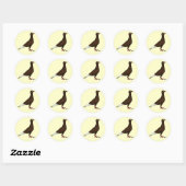 vliegende Pet duif Ronde Sticker (Vel)