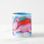 Vliegende pig-Originele Kunst door SQ Groter Mok (Midden)