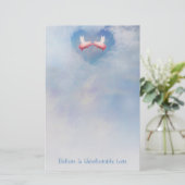 Vliegende pigs zoenen-geloven in ongelooflijke lie briefpapier (Staand voorkant)