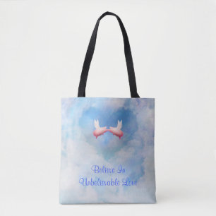 Vliegende pigs zoenen-geloven in ongelooflijke lie tote bag