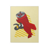 Vliegende pinguïn cartoon notitieblok (Linkerzijde)