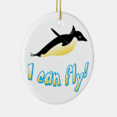 Vliegende pinguïn keramisch ornament (Rechts)