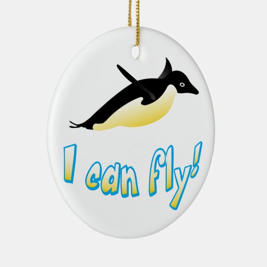 Vliegende pinguïn keramisch ornament (Rechts)