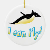 Vliegende pinguïn keramisch ornament (Achterkant)