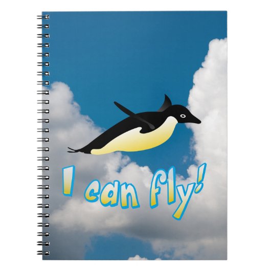 Vliegende pinguïn notitieboek (Voorkant)