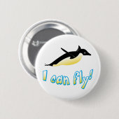 Vliegende pinguïn ronde button 5,7 cm (Voorkant /achterkant)