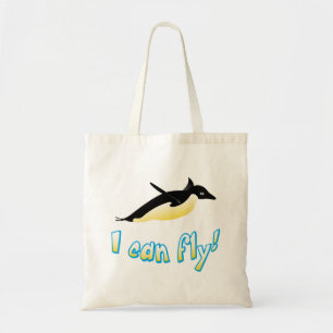 Vliegende pinguïn tote bag