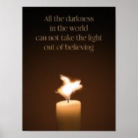 Vliegende Poster met kaars