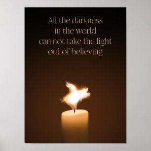 Vliegende Poster met kaars