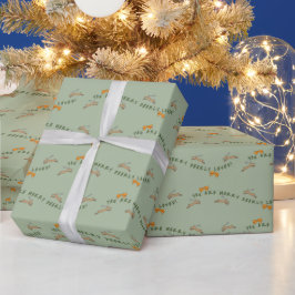 VLIEGENDE RENDIER KERST CADEAUPAPIER