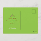 VLIEGENDE RENDIEREN KERST BRIEFKAART (Achterkant)