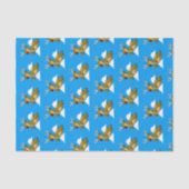 Vliegende rendierkliniek met prettige kerst tissuepapier (Voorkant)