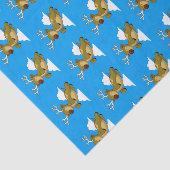 Vliegende rendierkliniek met prettige kerst tissuepapier (Detail)