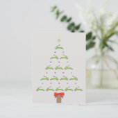 VLIEGENDE RENHERT KERST BRIEFKAART (Staand voorkant)