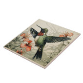 Vliegende robijnrode kolibrie tegeltje (Zijkant)