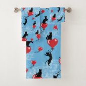 Vliegende rode ballonnen bad handdoek (Insitu)