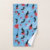 Vliegende rode ballonnen bad handdoek (Handdoek)