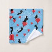 Vliegende rode ballonnen bad handdoek (Wasdoekje)